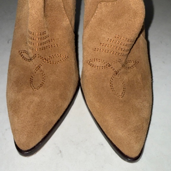 PAIGE Women's Porter Pull On Western High Heel Boots Suede, Leather Size 7.5 - Picture 2 of 7